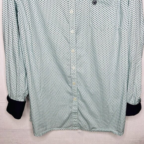 Ariat Real Womens Sz XXL Fitted Long-Sleeved Button-Down Western Shirt Flip Cuff - Picture 3 of 10